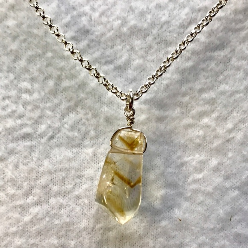 Stylish Genuine Citrine Pendant! - Picture 2 of 5